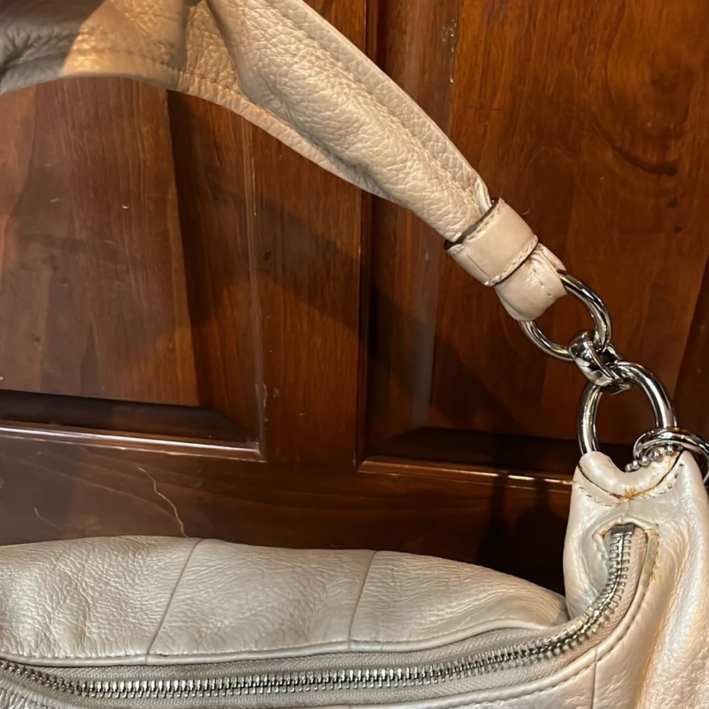 Coach  Kristen 16808 metallic pearl leather Shoulder bag  Satchel  Crossbody EUC